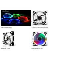 120x120x25 mm 12 Volt 3 Pin+Molex RGB Fan