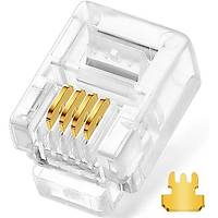 6P/4C RJ11 Telefon Plug - 100 Adet