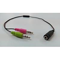 Bağlantı Ayarlı 2E/1D Mikrofon-Kulaklık Ayırıcı - 50 Adet