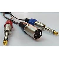 XLR Erkek to 2x 6.3 mm Mono Erkek Kablo 5 Metre