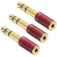 6.3 mm Stereo Erkek to 3.5 mm Dii Kaliteli evirici Krmz
