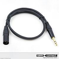 XLR Erkek to 6.3 mm TRS Stereo Kaliteli Siyah Kablo 2 Metre