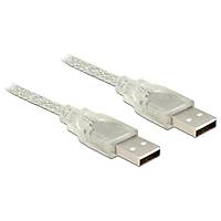 USB 2.0 Kablo Erkek - Erkek - 50 cm - Şeffaf