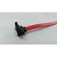 SATA Klipsli 90 Derece DATA Kablosu Krmz 50 cm