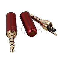 3.5 mm TRRS Stereo Erkek Kaliteli Slim Jack - Krmz