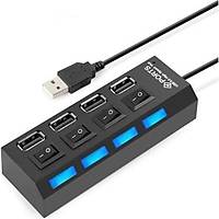 USB Hub - 2.0 - 4 Port - On/Off Anahtarl