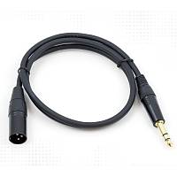 XLR Erkek to 6.3 mm TRS Stereo Kaliteli Siyah Kablo 5 Metre