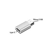 Type-C Erkek - Micro USB Dişi Şarj Kablosu Çevirici - Gri