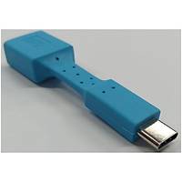 USB Type-C Yassı OTG Kablo - Mavi