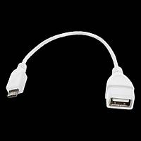 USB Kablo - OTG - Micro Erkek - A Dişi - Beyaz - 5 Adet