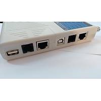 RJ11/RJ45/USB/BNC 4 in 1 Tester - Gri
