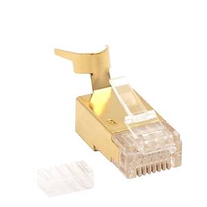 8P/8C Gold Cat. 7 RJ45 Ethernet Plug
