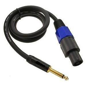 2x1.5 mm Kaliteli Speakon to 6.3 mm Mono Ses Kablo 10 Metre