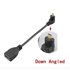 Micro HDMI 90 Derece �evirici Kablo - A�a�� A��l�