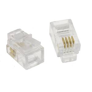 4P/4C RJ9 Telefon Ahize Plug - 100 Adet