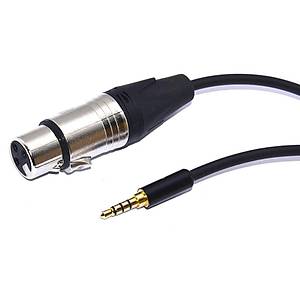 3.5 mm to XLR Di�i Cep Telefonu Mikrofon Kablosu 5 Metre