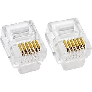 6P/6C RJ12 Telefon Plug - 100 Adet