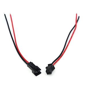 2 Pin Erkek+Di�i DC Kablo - Siyah