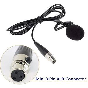 3 Pin Mini XLR Di�i U�lu Yaka Mikrofonu 1.2 Metre