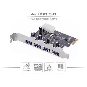 PCI-Express Kart - Dark - DK-AC-U3P4 - 4 Port USB 3.0 Kart