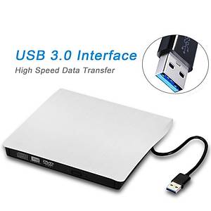 USB 3.0 to Harici 9.5 mm DVD-RW �evirici Kutu - Beyaz