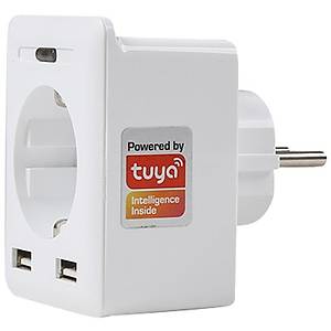 S-Link Swapp SL-04 �ift Usb'li 2.4GHZ 10 Amper Wifi Tuya Destekli Ak�ll� Priz