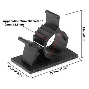 Yap��kanl� Kablo Tutucu Toplay�c� Klips Siyah 10 Adet