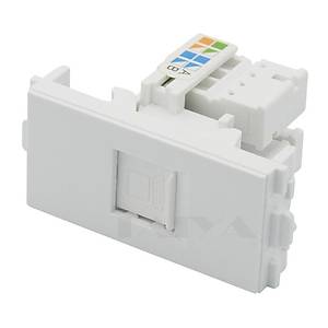22.5x45 Cat. 5E RJ45 90 Derece Keystone Kapakl� Priz Mod�l�