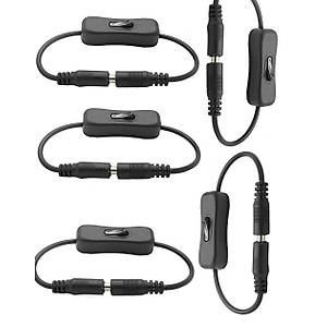 5.5x2.5 mm ON/OFF Anahtarl� Adapt�r Uzatma Kablosu 20 cm - 5 Adet