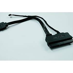 7+15 Pin Power+Data to Sata Data+5 Pin Power Kablo