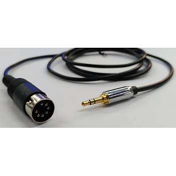 7 Pin Din Erkek to 3.5 mm Stereo Erkek Kaliteli Kablo 3 Metre