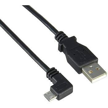 Micro USB 90 Derece Kablo 25 cm - Sol Al