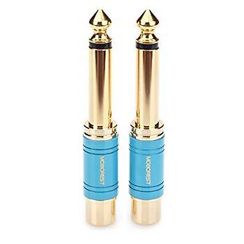 6.3 mm Mono Erkek to RCA Dii Kaliteli Aparat - Mavi