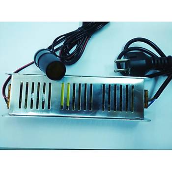 220 Volt to akmak 12 Volt 10 Amper evirici Metal Adaptr