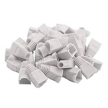 Cat. 5 RJ45 Beyaz K�l�f - 100 Adet