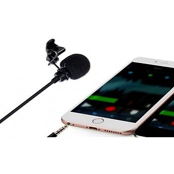 Laptop/Cep Telefonu Uyumlu Youtuber Yaka Mikrofonu 1.5 Metre