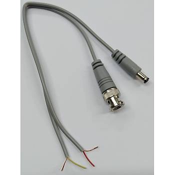 BNC+DC 5.5x2.1 mm Kamera Kablosu 30 cm - 10 Adet