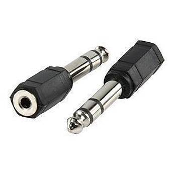 Stereo 6.3 mm Erkek - 3.5 mm Dii evirici - Siyah