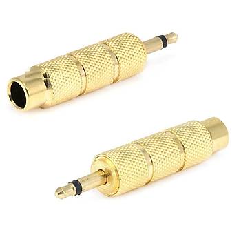 Mono 3.5 mm Erkek - 6.3 mm Di�i �evirici Gold Aparat (�ift)