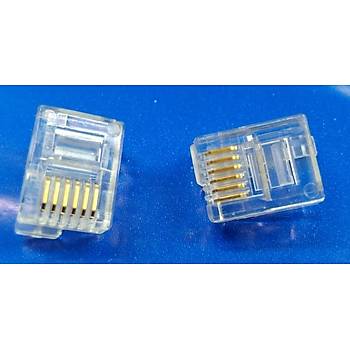 6P/6C Yandan Mandall� RJ-11 Konnekt�r