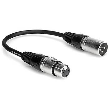 3 Pin XLR Erkek to 5 Pin XLR Dii DMX Adaptr Kablo 1 Metre