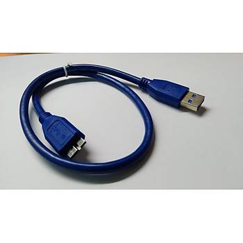 USB 3.0 Harici Disk Kablosu 50 cm - Mavi