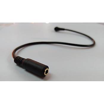 3.5 mm Stereo 4 Bo�umlu (TRRS) 90 Derece Uzatma Kablosu 20 cm