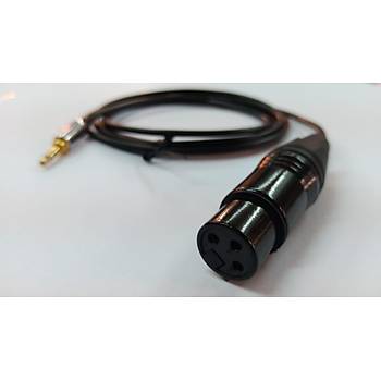 3.5 mm Stereo - XLR Dii Kamera Mikrofon Kablosu 3 Metre Kaliteli
