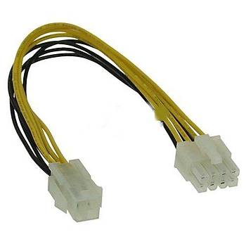 8 Pin Erkek - 4 Pin Dii Anakart Power evirici Kablo 20 cm