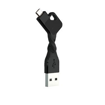 Micro USB Anahtarlkl arj+Data Kablosu - Siyah