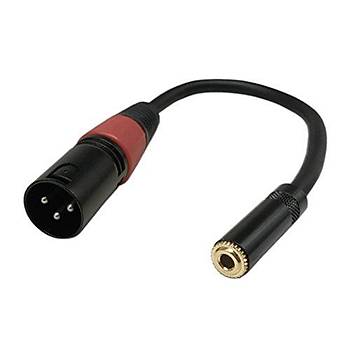 XLR Erkek to 3.5 mm Stereo Dii Kaliteli evirici Kablo 20 cm