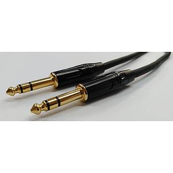Stereo 6.3 mm Kaliteli TRS Kablo Erkek - Erkek 1 Metre