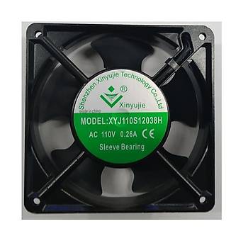 120x120x38 mm 110 Volt 0.26 Amper Metal Fan