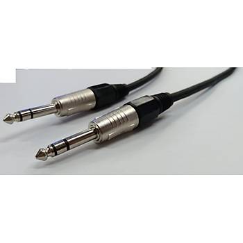 Stereo TRS Kablo - 6.3 mm - Erkek - Erkek - 2 Metre